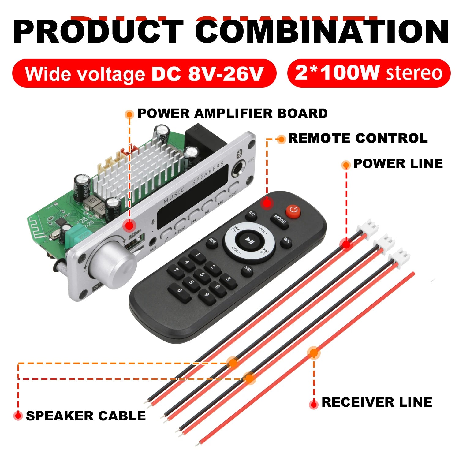 Amplificador Bluetooth de 200 W