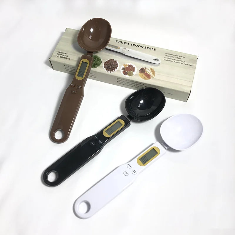 Báscula de cocina con cuchara medidora electrónica