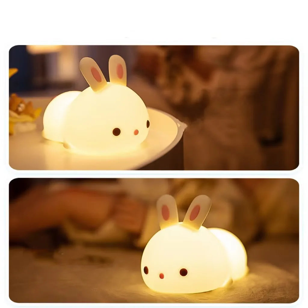 Luz nocturna con sensor táctil RGB LED "conejo"