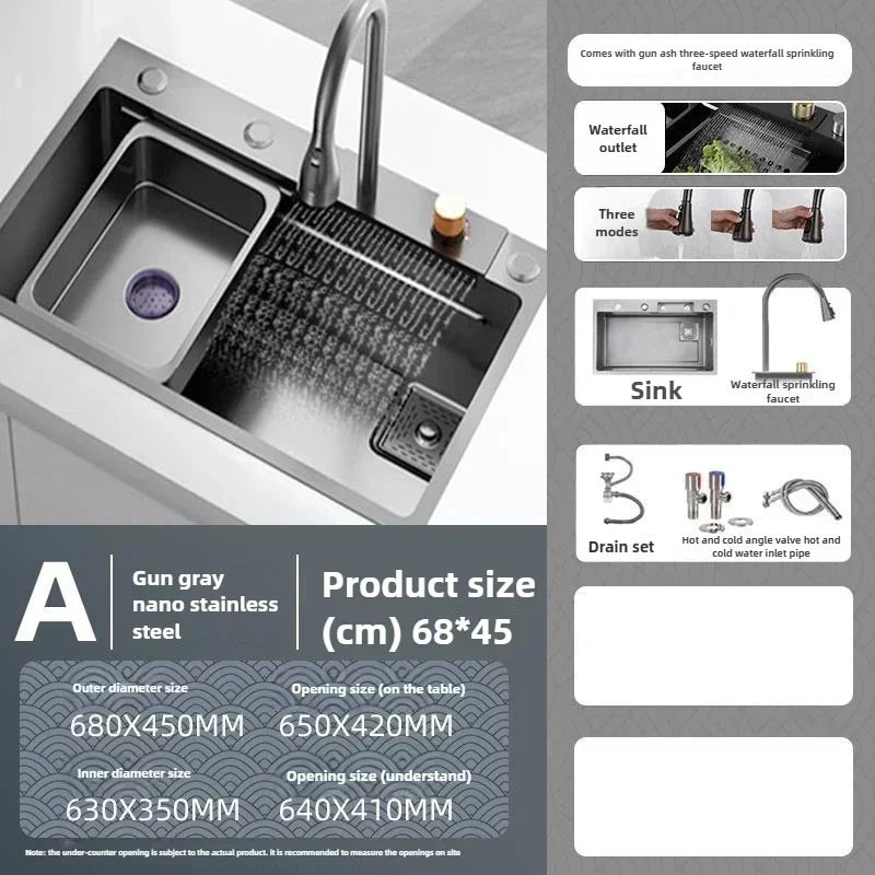 Fregadero de verduras de acero inoxidable engrosado para cocina