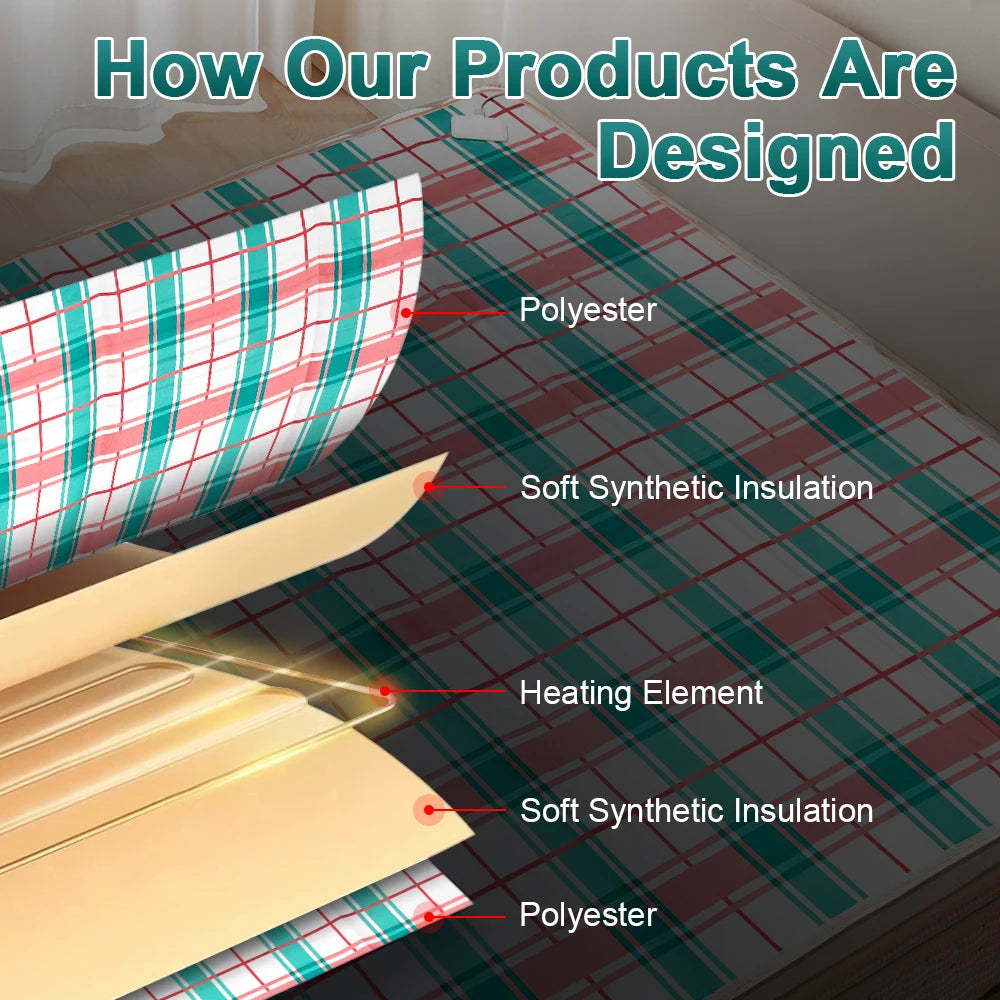 Manta eléctrica de 220 V con termostato grueso